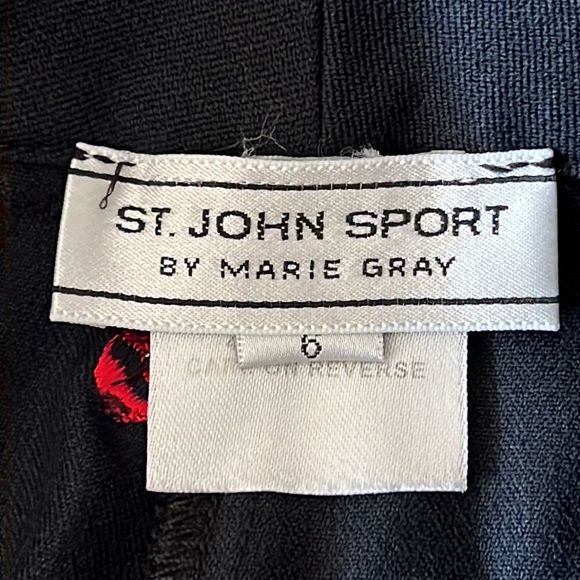 St.John Sport Wild Cherry Navy Pants - Picture 9 of 10